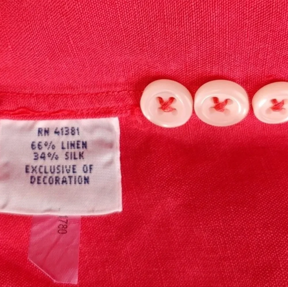 Polo Ralph Lauren Camp Shirt Silk Linen Men 2X Tall Hawaiian Coral Pony Logo